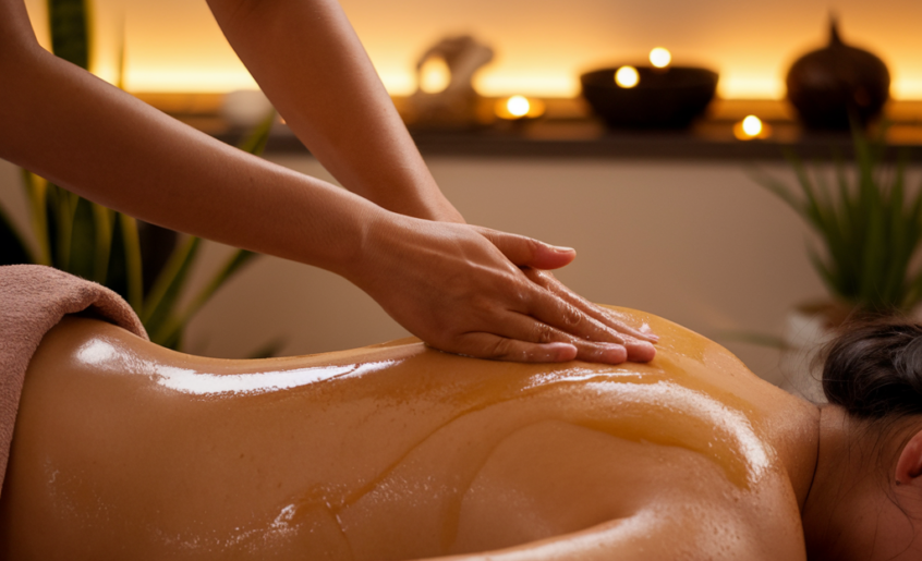 Hot oil massage image